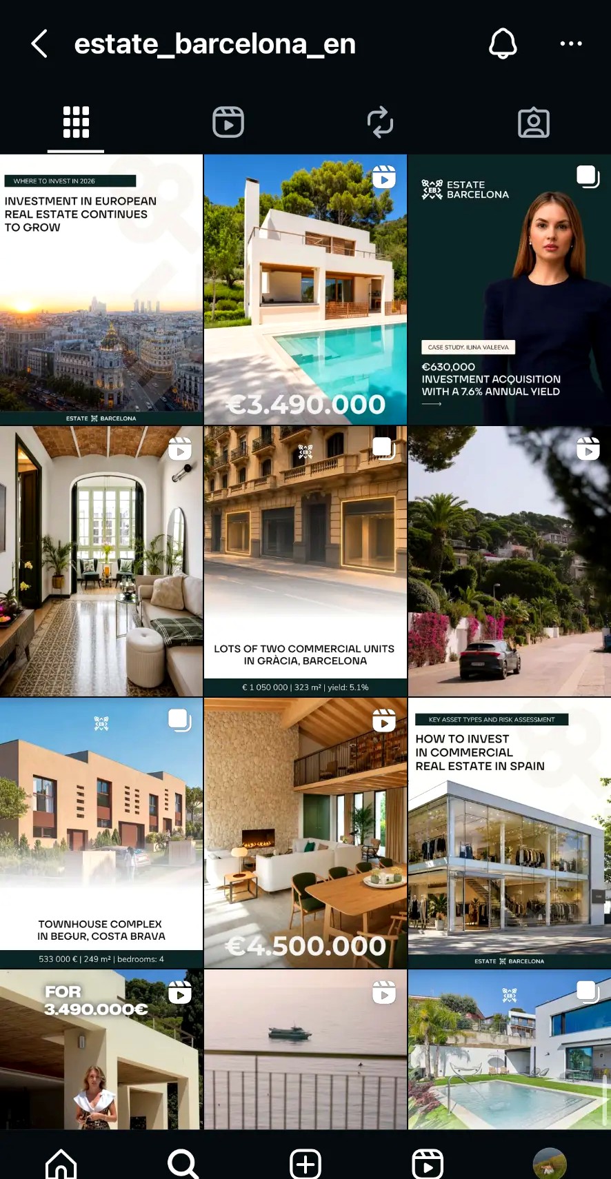 Estate Barcelona English Instagram feed